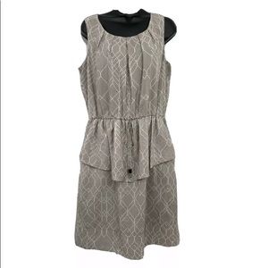 VINCE Camuto Gray White Sleeveless Dress Layered